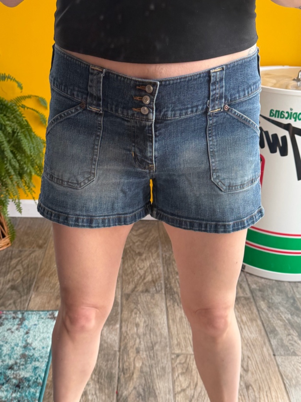 Vintage Low Rise Y2K denim Old Navy shorts Womens Size 10 Grunge